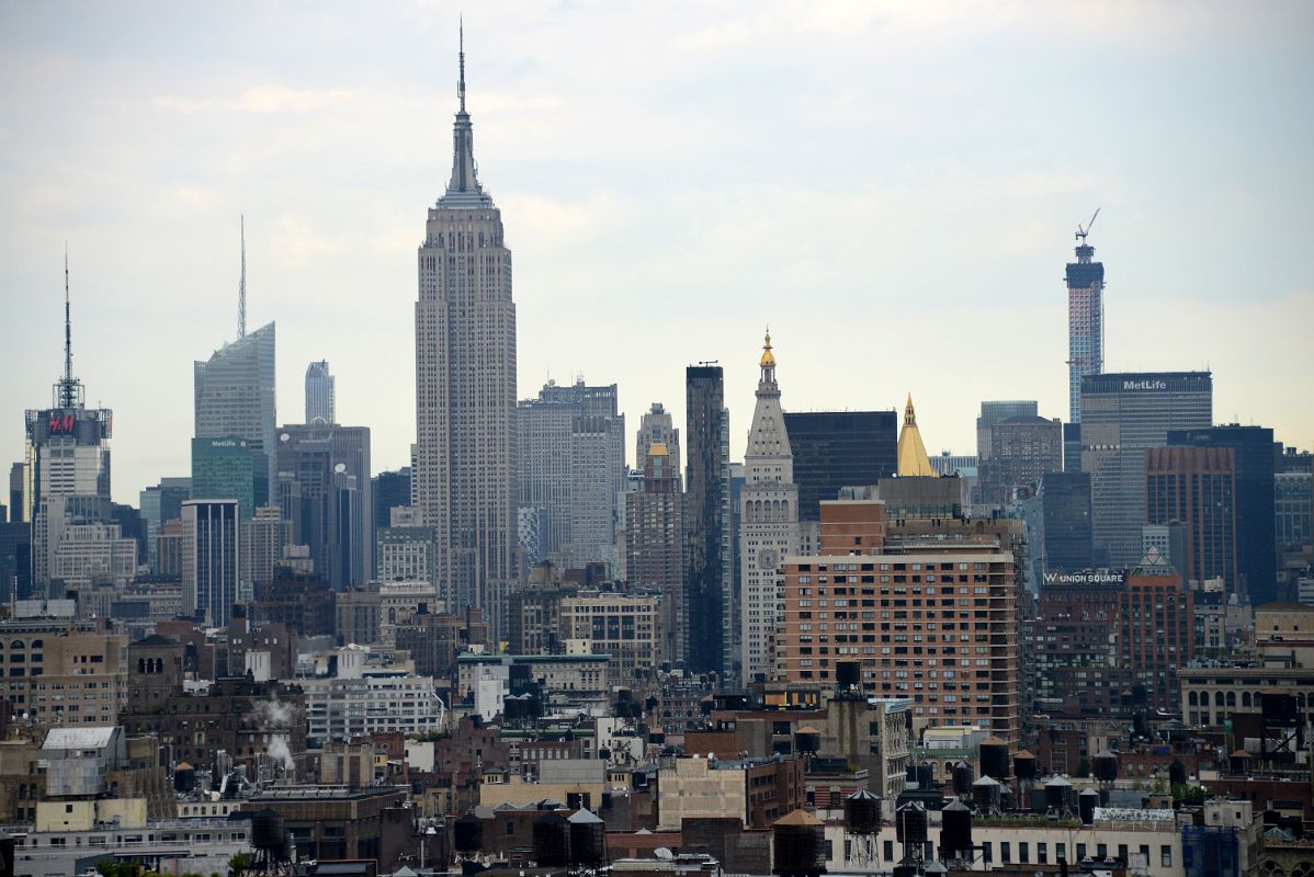 09-04 Manhattan Bank Of America Building, Empire State Building, GE Building From Rooftop NoMo SoHo New York City